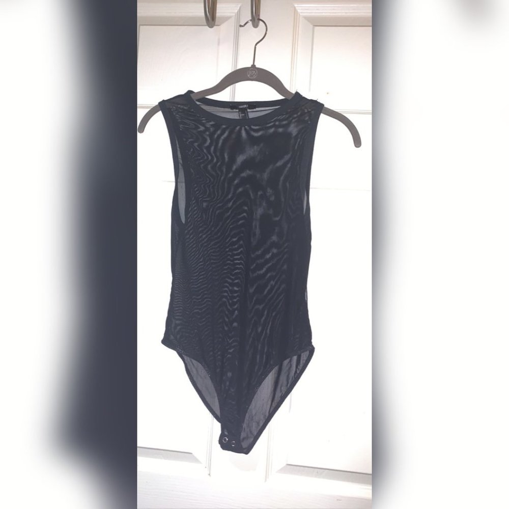 Small Black Mesh Forever 21 Bodysuit